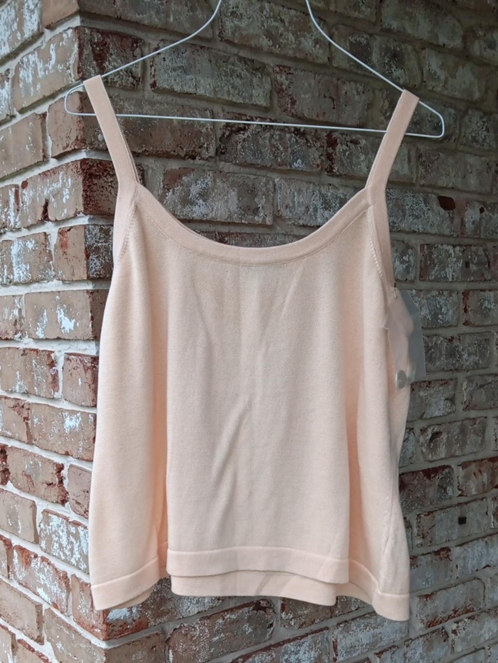 Peruvian Connection Peach Knit Camisole Tank